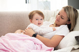 Set of 3- 100% Organic (6 layered) Muslin Bath Towel- Blush & Cloud