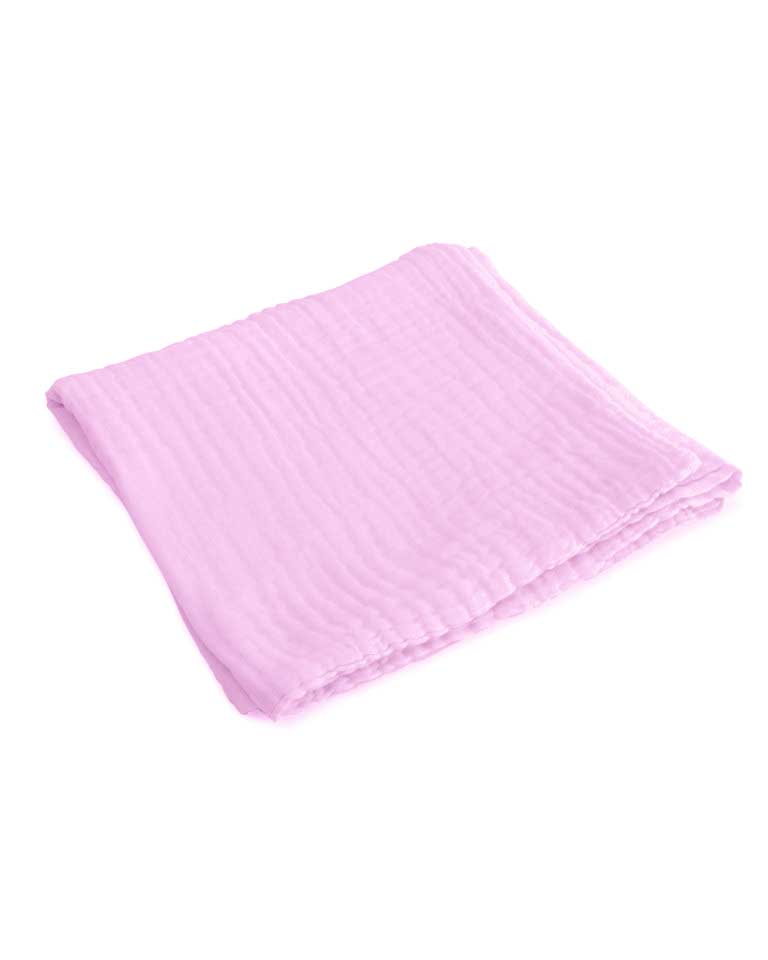 Muslin Bath Towel (6-layered) | Baby Pink Muslin Bath Towel (6-layered) | Baby Pink