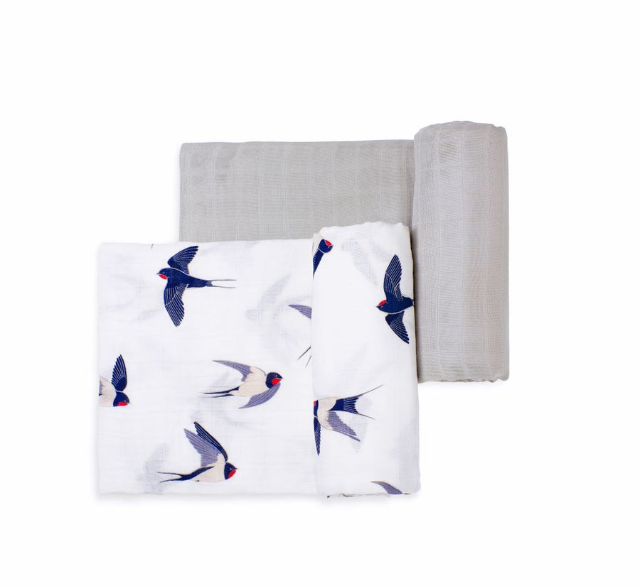 100% Organic Cotton Muslin Swaddle Wrap | The Swallow