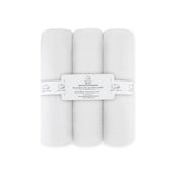 Set of 3- Cotton Swaddle White
