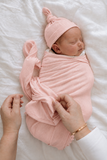 Modal Swaddle & Hat Set - Pink