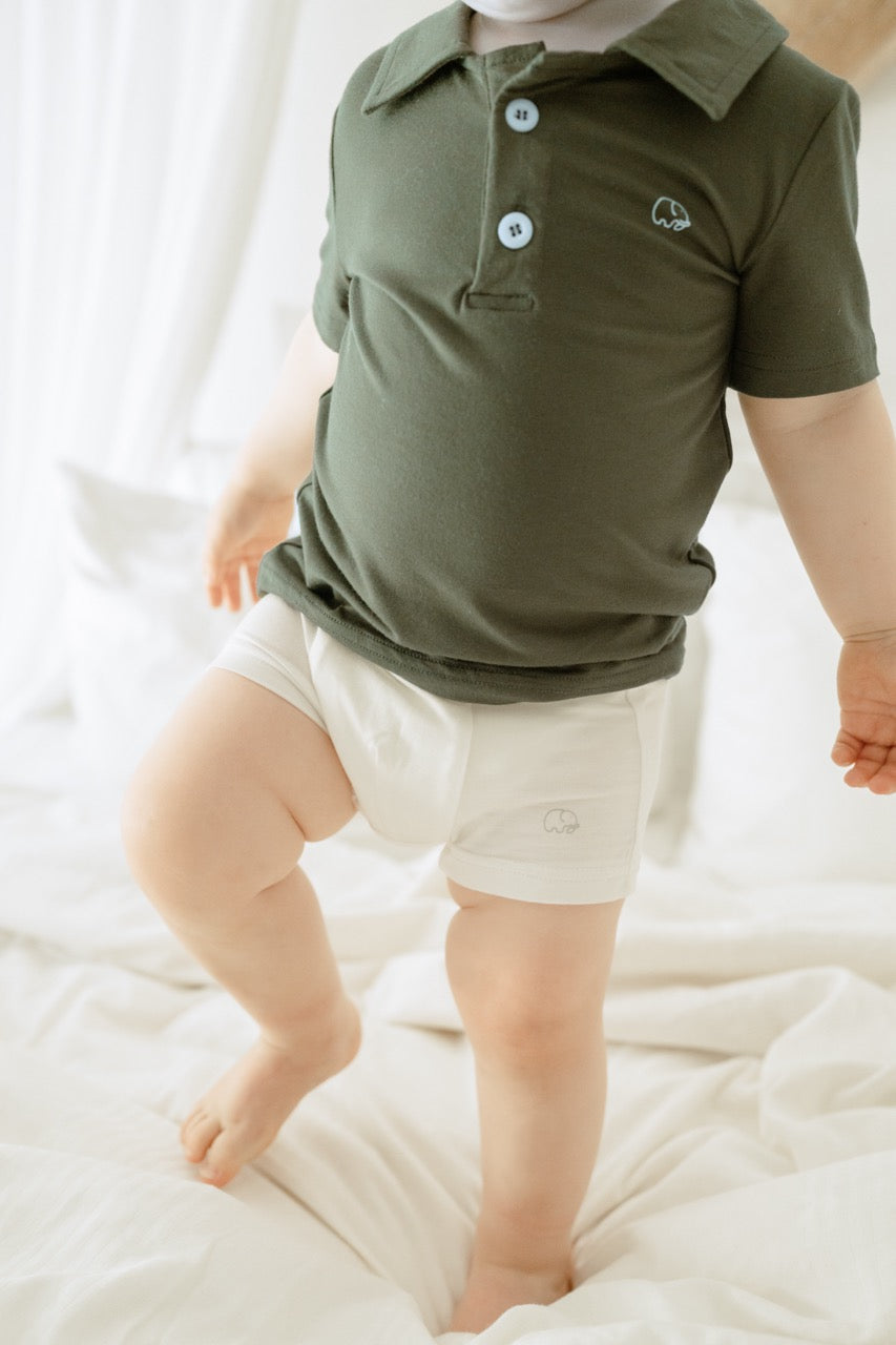 Organic Boys Bamboo Boxer Brief Underwear Set Of 3- Blue/White/Green