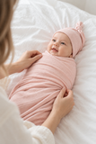 Modal Swaddle & Hat Set - Pink