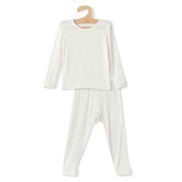 Organic Bamboo Spandex Pajama Set- White