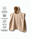 4 layered Muslin Poncho Towel - Beige