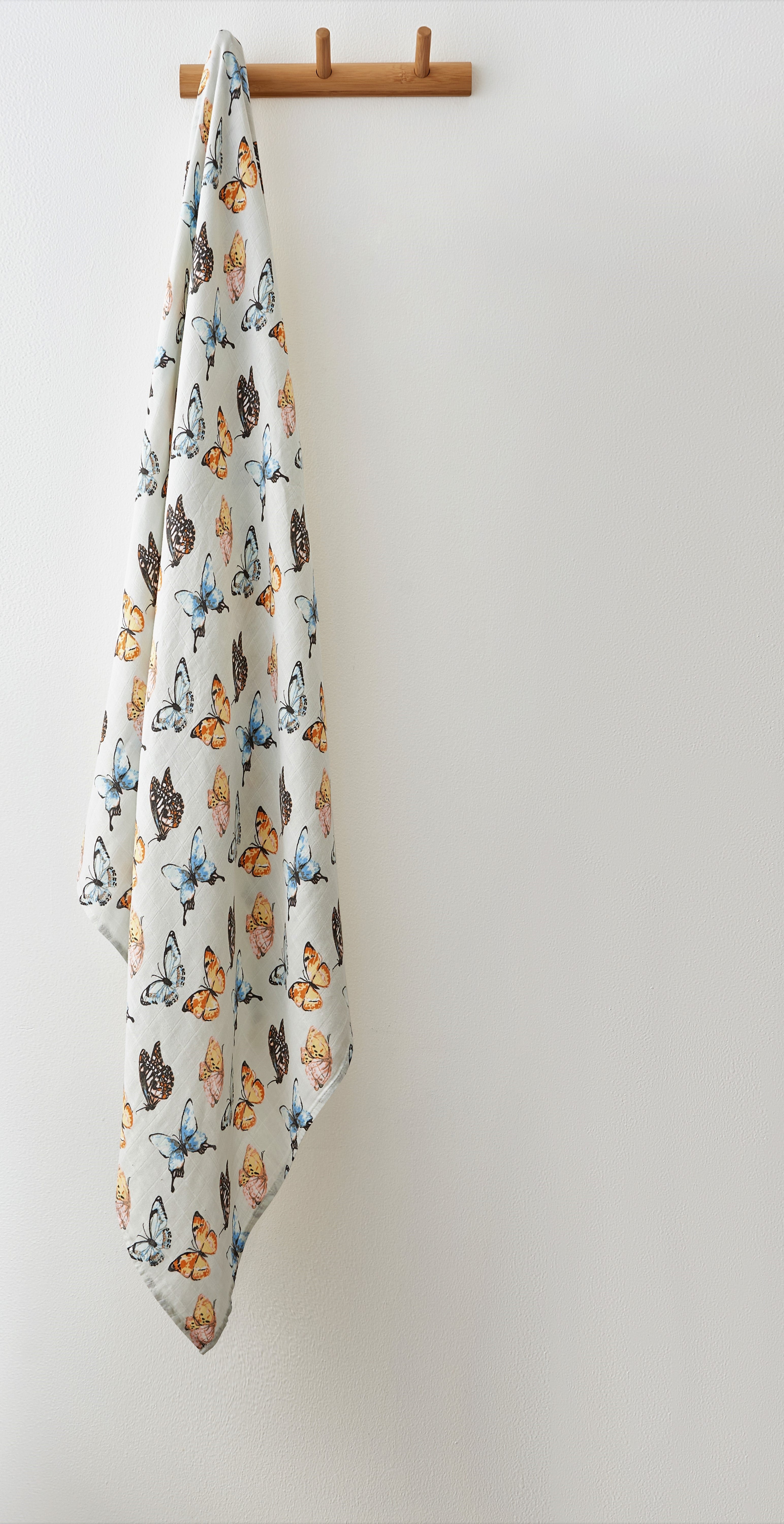 100% Organic Cotton Muslin Swaddle Wrap | Butterfly Dreams