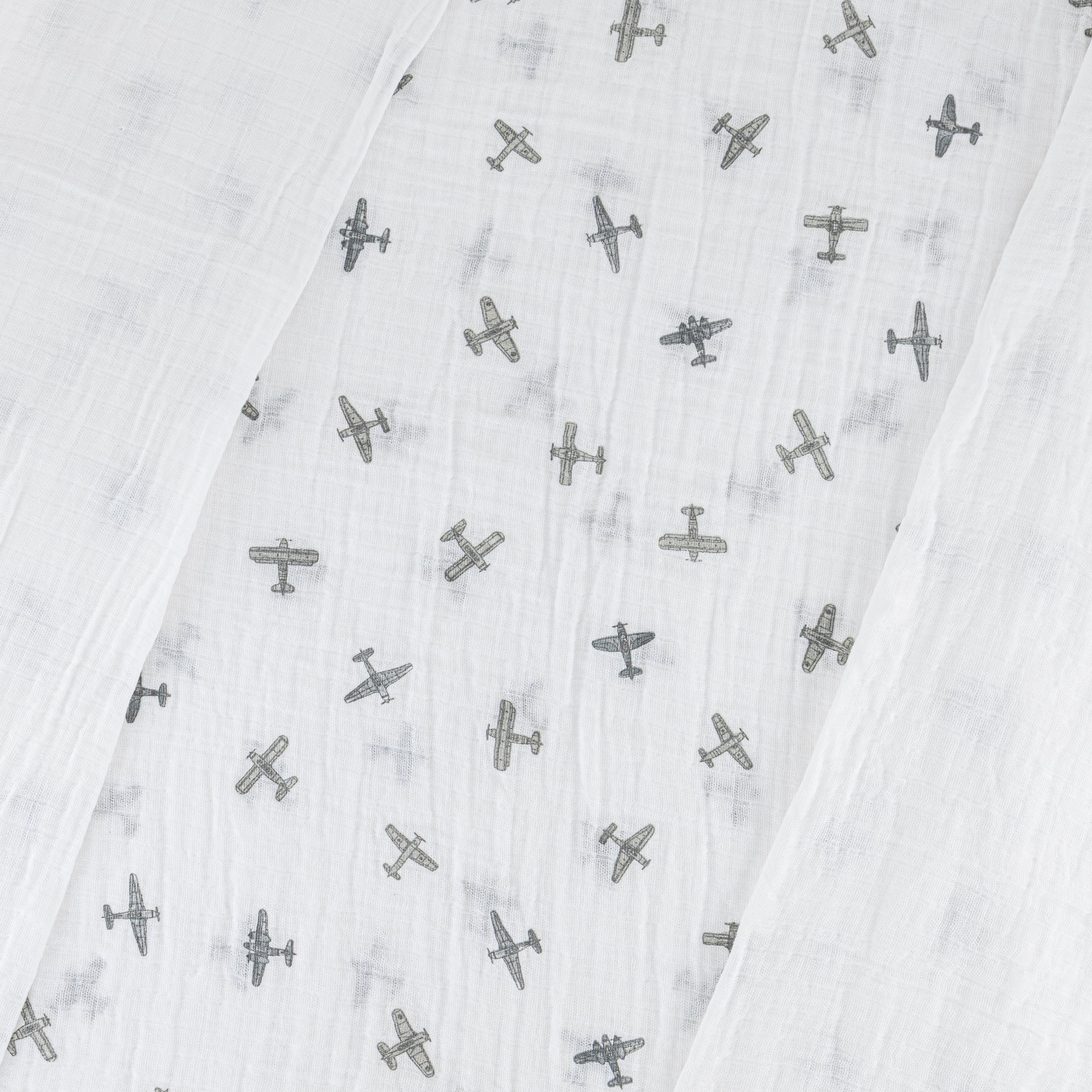 Set of 3- Cotton Swaddle Airplane