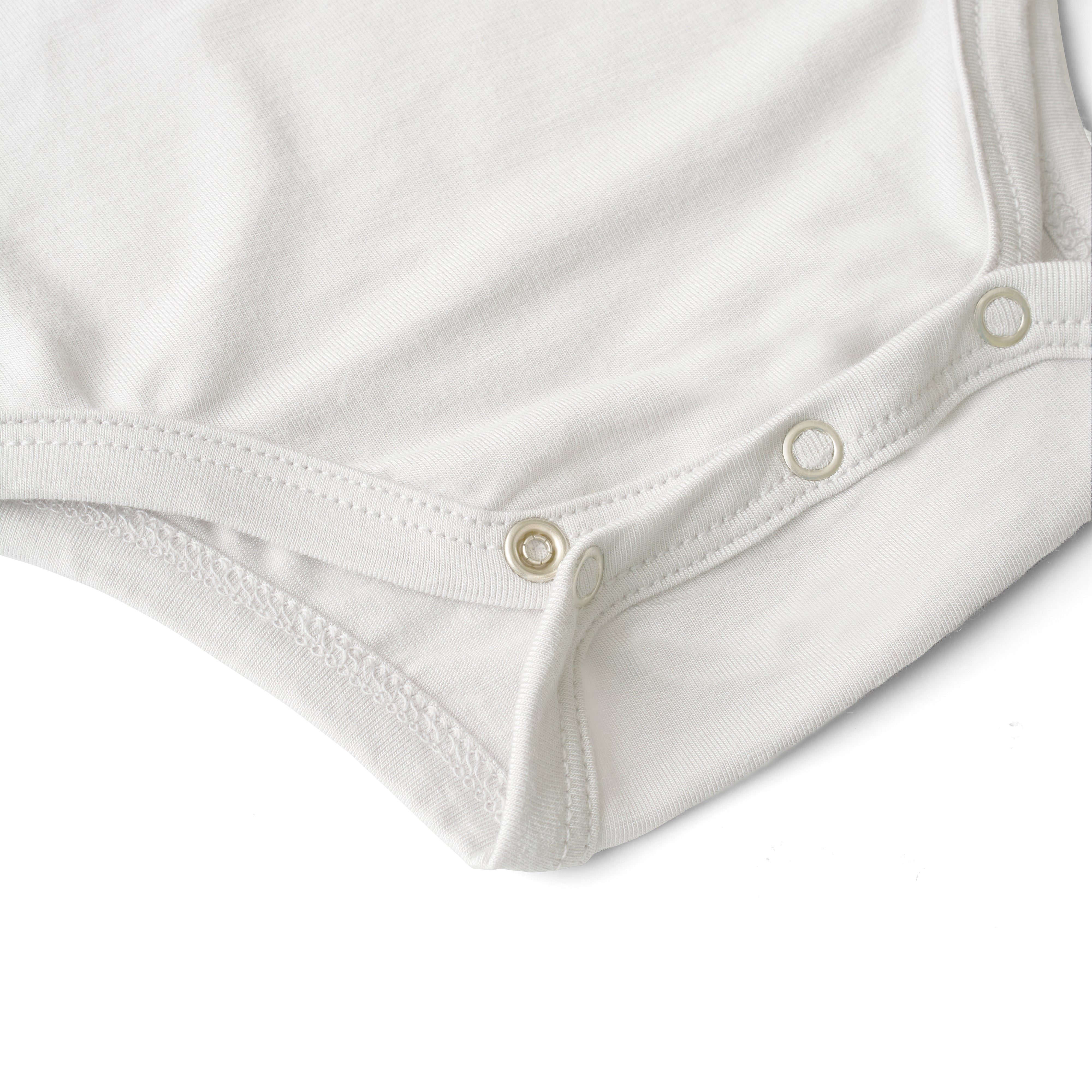 Set of 3 Organic Bamboo Spandex Bodysuit- Gift set - White