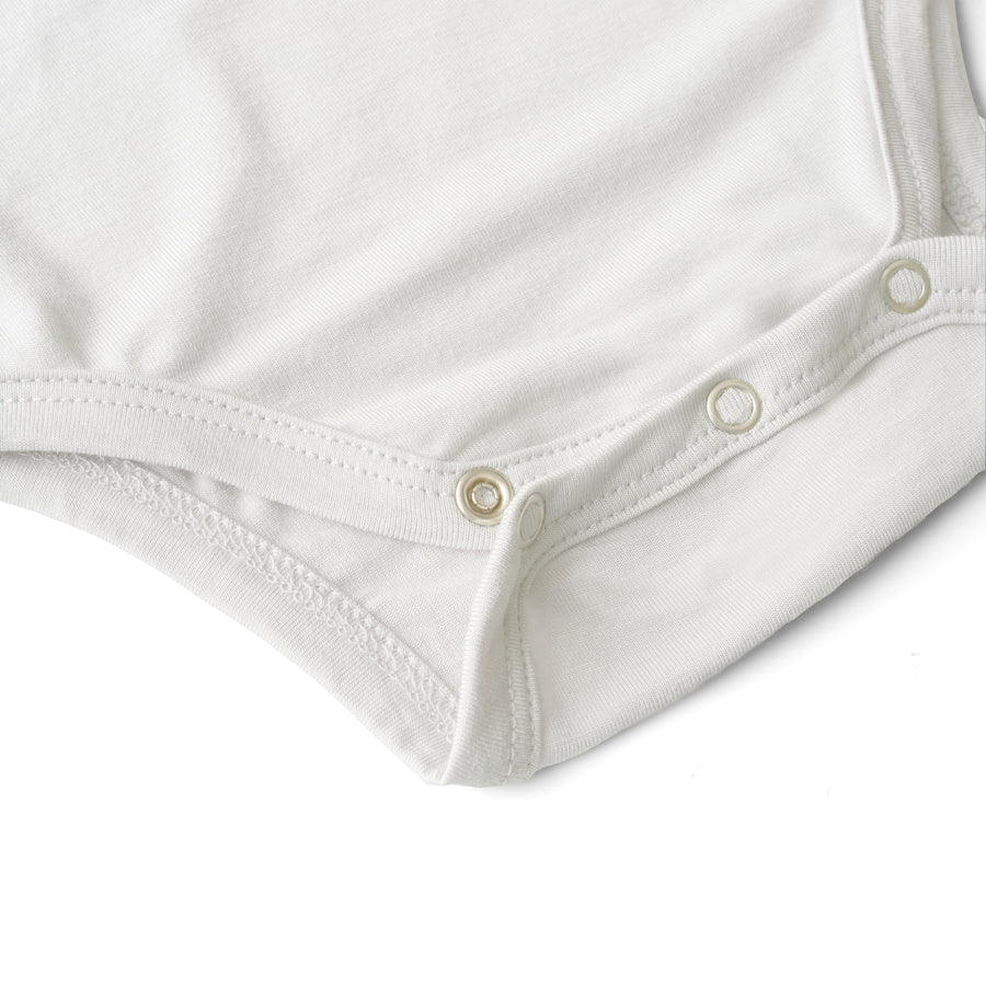 Set of 3 Organic Bamboo Spandex Bodysuit- Gift set - White/Soft Sage/Grey
