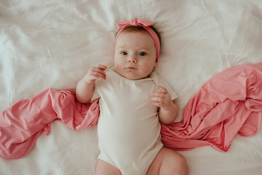 Set of 3 Organic Bamboo Spandex Bodysuit- Gift set - White