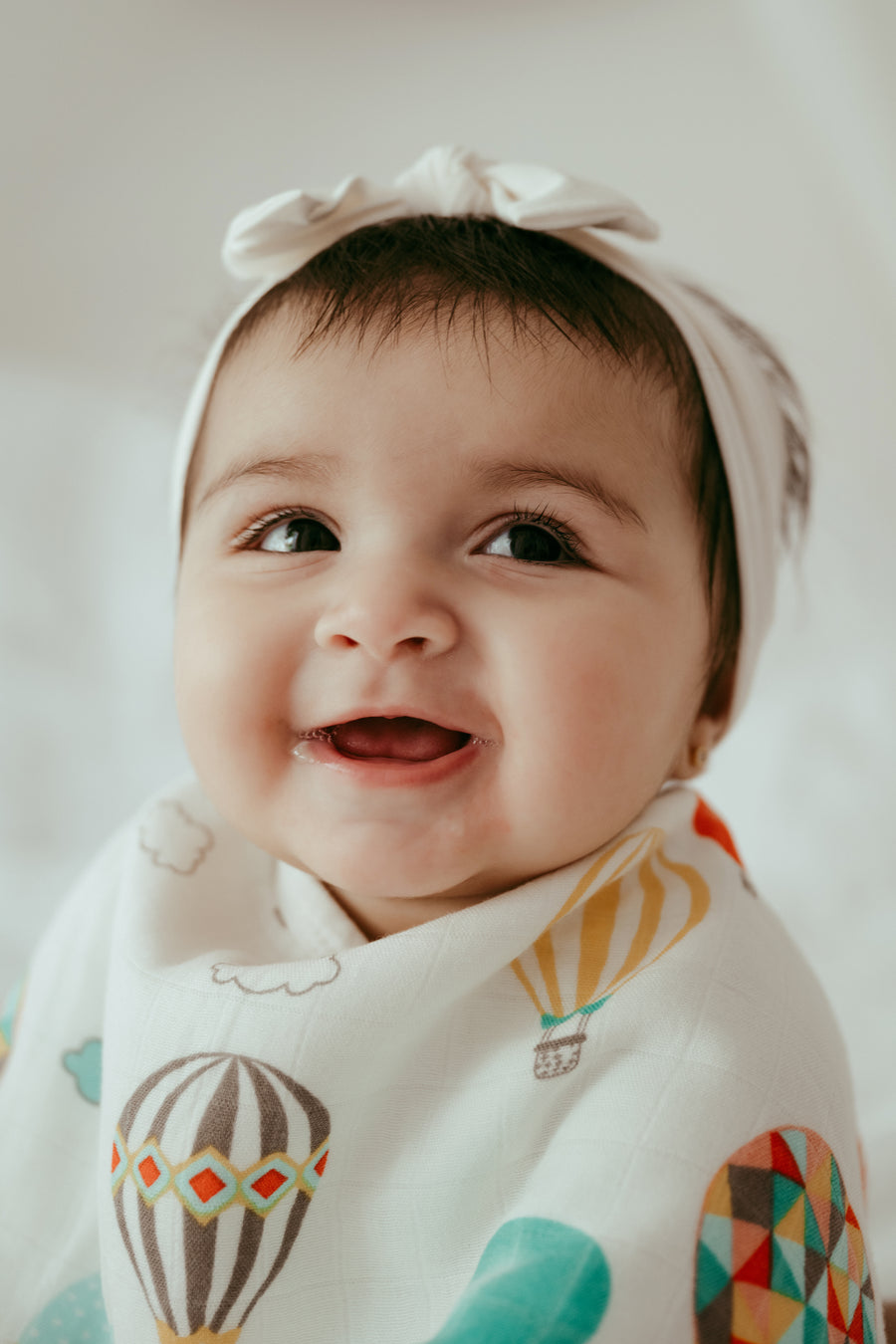 Set of 3 Organic Bamboo Burp & Bib Cloth - Balloons