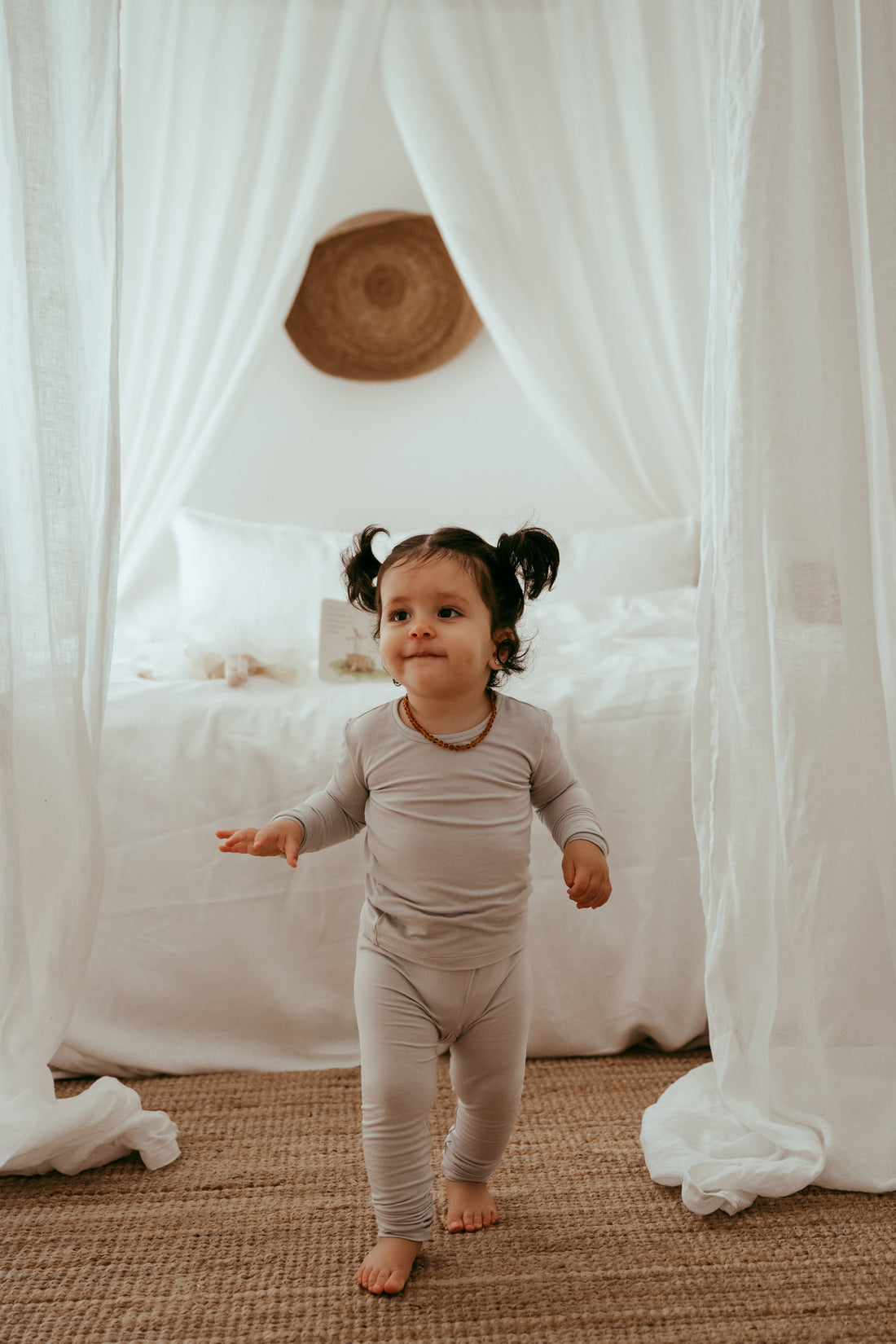 Organic Bamboo Spandex Pajama Set- Grey