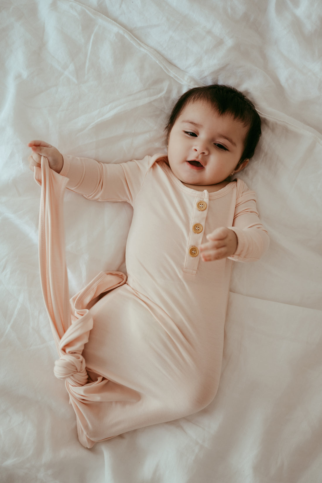 Organic Bamboo Knotted Gown & Beanie Set | That&