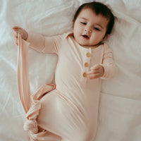 Organic Bamboo Knotted Gown & Beanie Set | That's Peachy