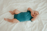Organic Bamboo Spandex Bodysuit - Deep Blue