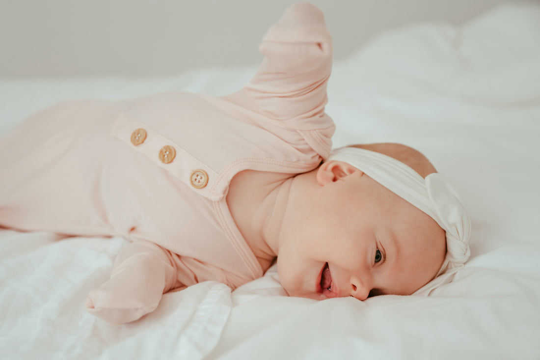 Organic Bamboo Knotted Gown & Beanie Set | That&