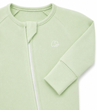 Organic Zipper Romper - Mint Green