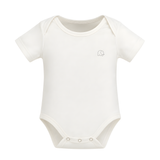 Organic Bamboo Spandex Bodysuit - Daisy White