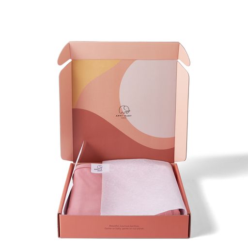 Anvi Baby Organic Headband & Swaddle Set- Bamboo Spandex - Pink