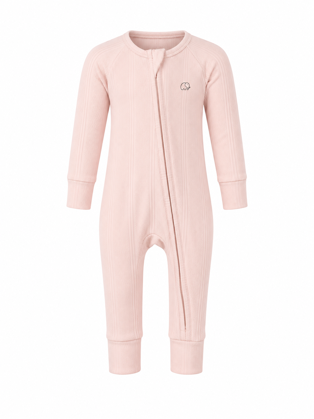 Modal Zipper Romper - Pink