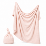 Modal Swaddle & Hat Set - Pink
