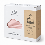 Modal Swaddle & Hat Set - Pink