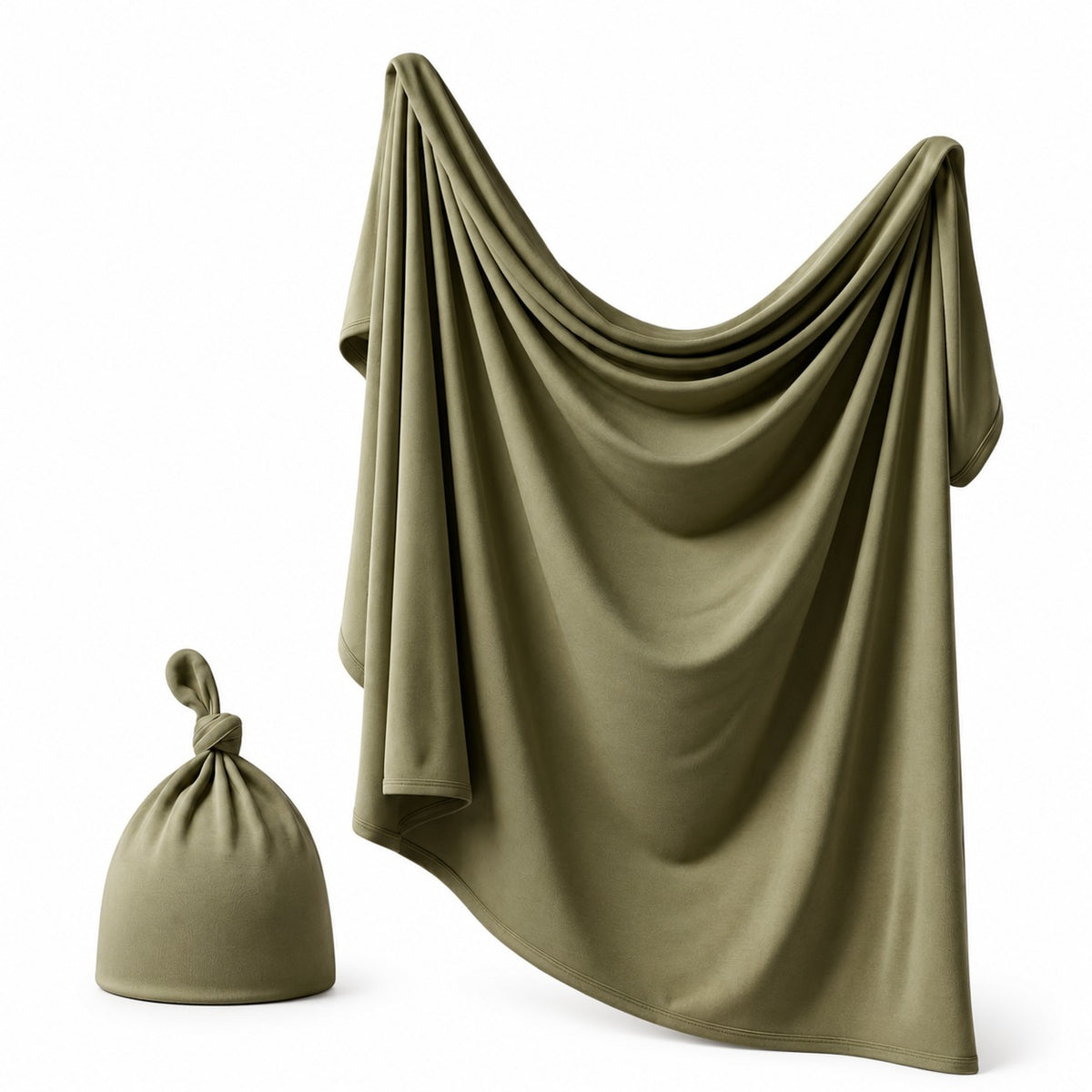 Anvi Baby Couture - Bamboo Spandex & Hat Set - Olive