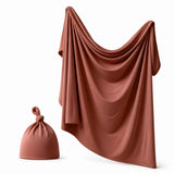 Anvi Baby Couture - Bamboo Spandex & Hat Set - Chocolate