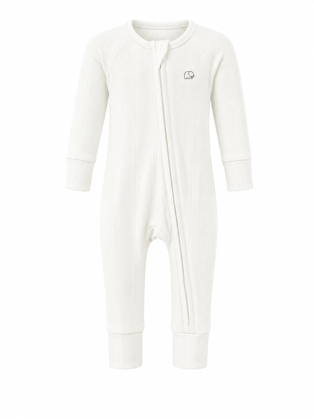 Modal Zipper Romper - White
