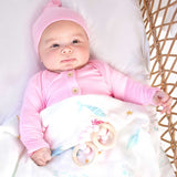 Organic Bamboo Knotted Gown & Beanie Set | Rose Blush