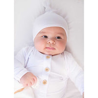 Organic Bamboo Knotted Gown & Beanie Set | Daisy