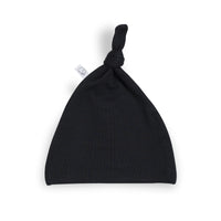 Organic Bamboo Knotted Beanie Hat | Charcoal