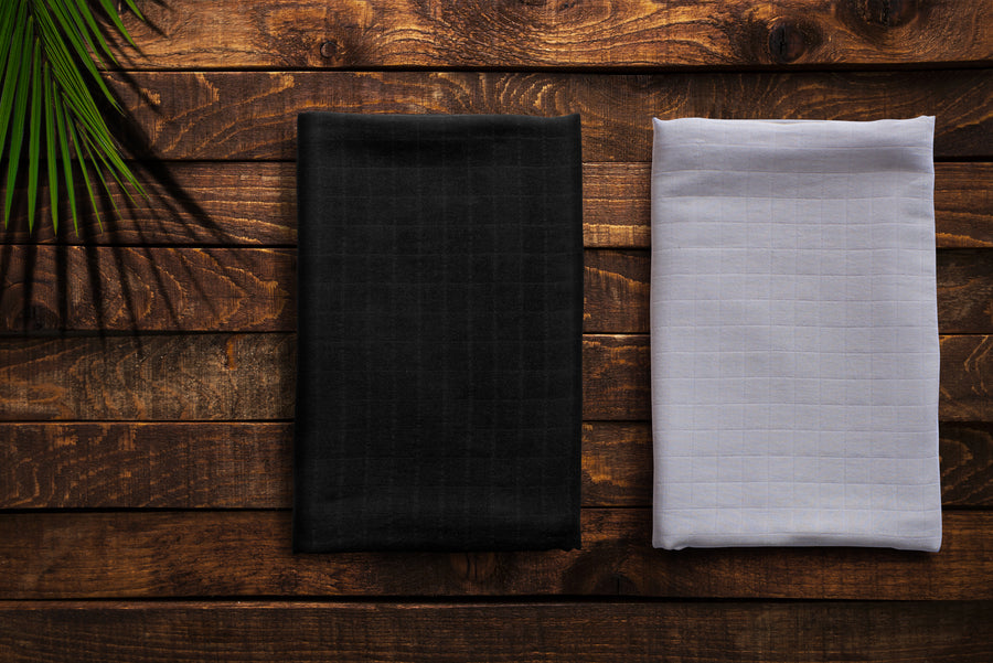 Organic Bamboo Muslin Swaddle  | Set of 2 | Smokey Night