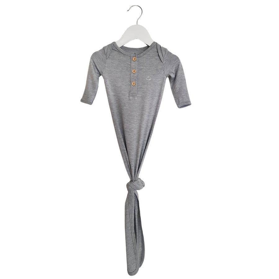 Organic Bamboo Knotted Gown & Beanie Set | Marengo