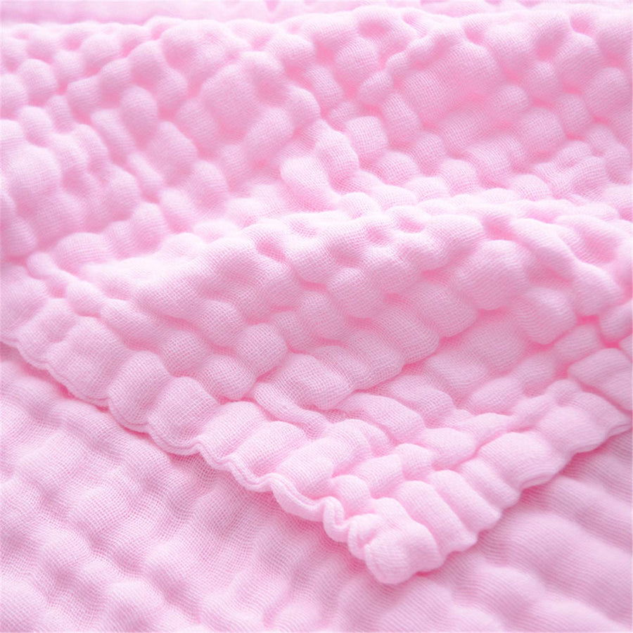 Muslin Bath Towel (6-layered) | Set of 2 (Pink & White)
