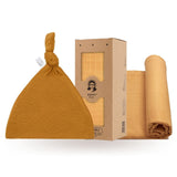 Knotted Beanie & Swaddle Set | Mustard Fields