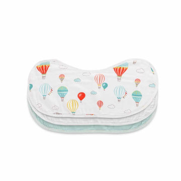 Set of 3 Organic Bamboo Burp & Bib Cloth - Balloons