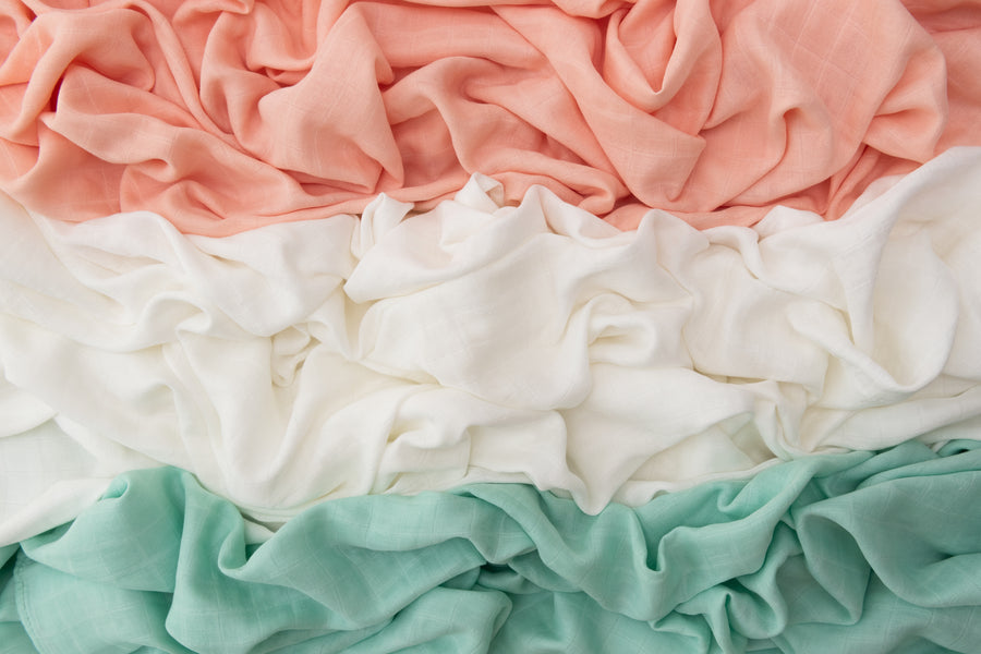 Set of 3 Organic Bamboo Swaddle- Pastel Perfection