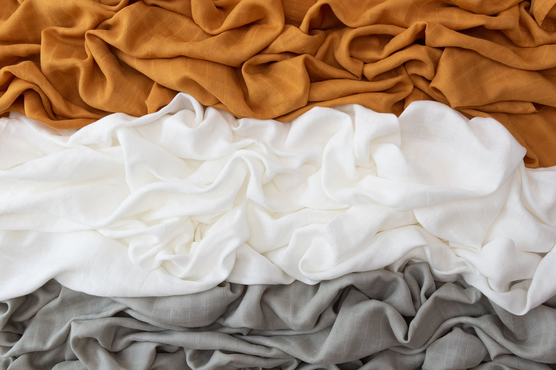 Set of 3 Organic Bamboo Swaddle- Daybreak