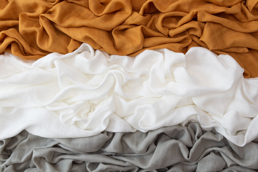 Set of 3 Organic Bamboo Swaddle- Daybreak