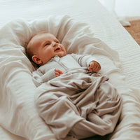 Bamboo Swaddle & Sleep Suit Newborn Gift Set- Grey