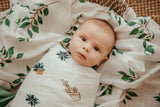 Organic Bamboo Muslin Swaddle | Weeping Willow