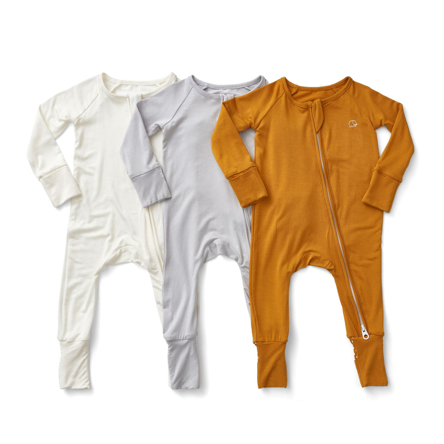 Set of 3 Spandex Zipper Sleepsuit