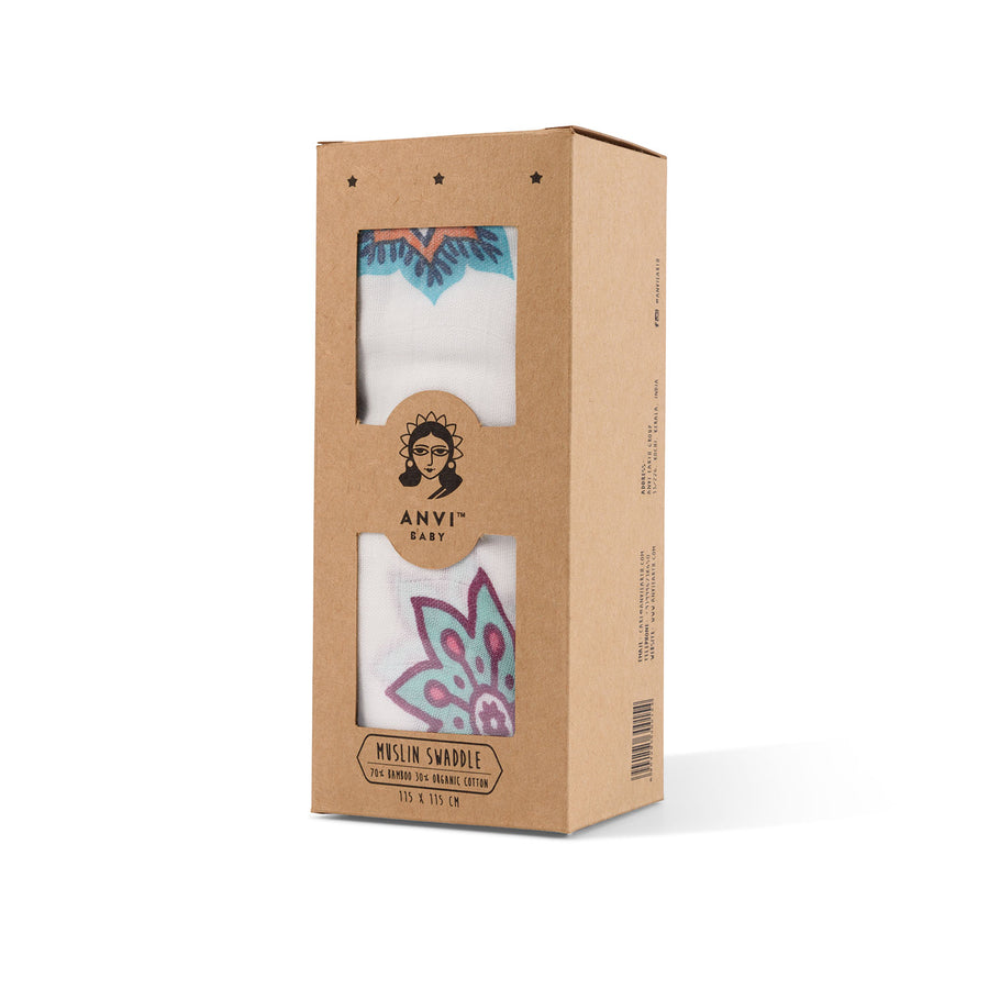 Organic Bamboo Muslin Swaddle | Dharma Mandala