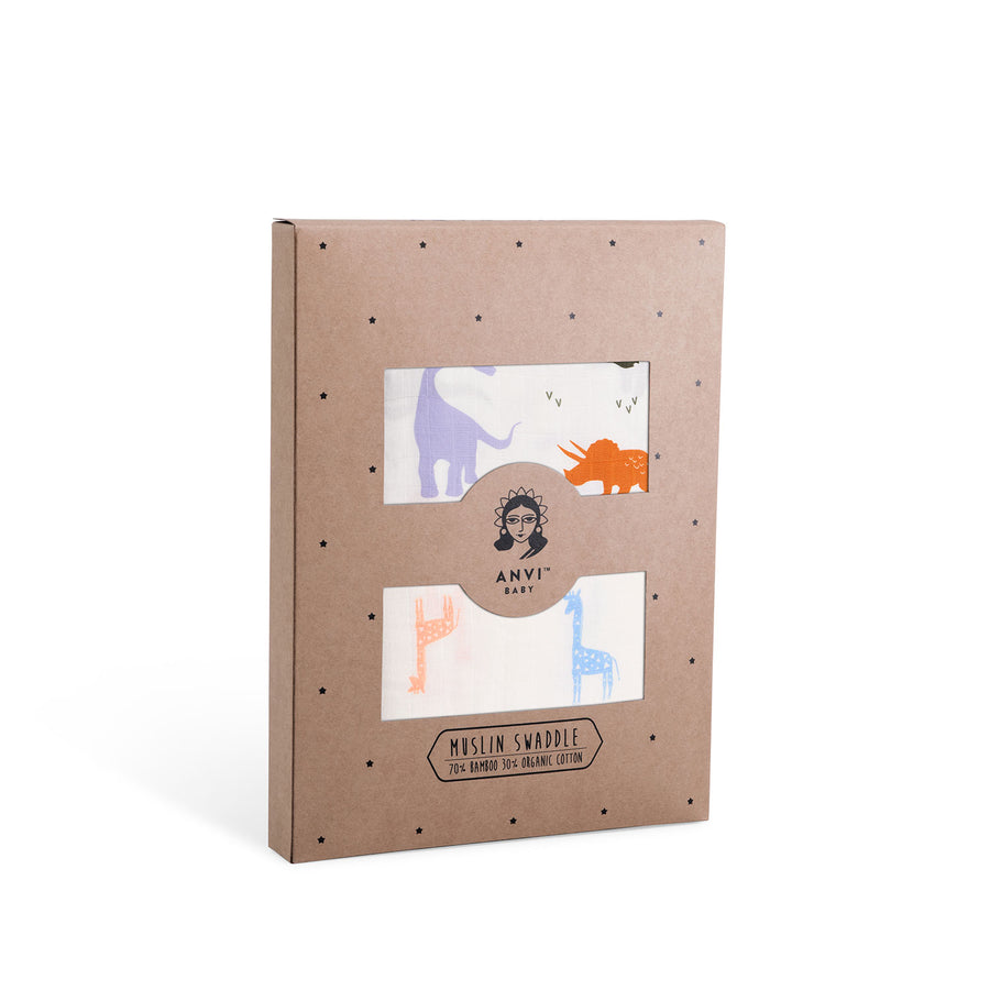 Organic Bamboo Muslin Swaddle  | Set of 2 | Gentle Giants