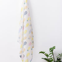 Organic Cotton Muslin Swaddle Wrap - Pineapple Party