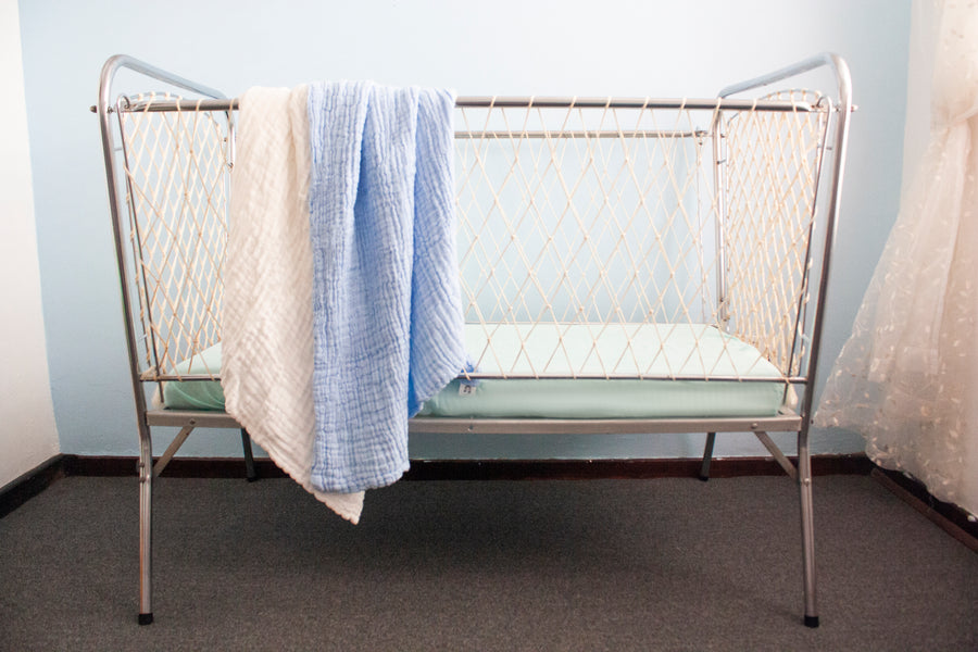 Organic Bamboo & Cotton Muslin Fitted Crib Sheets | Mint Condition