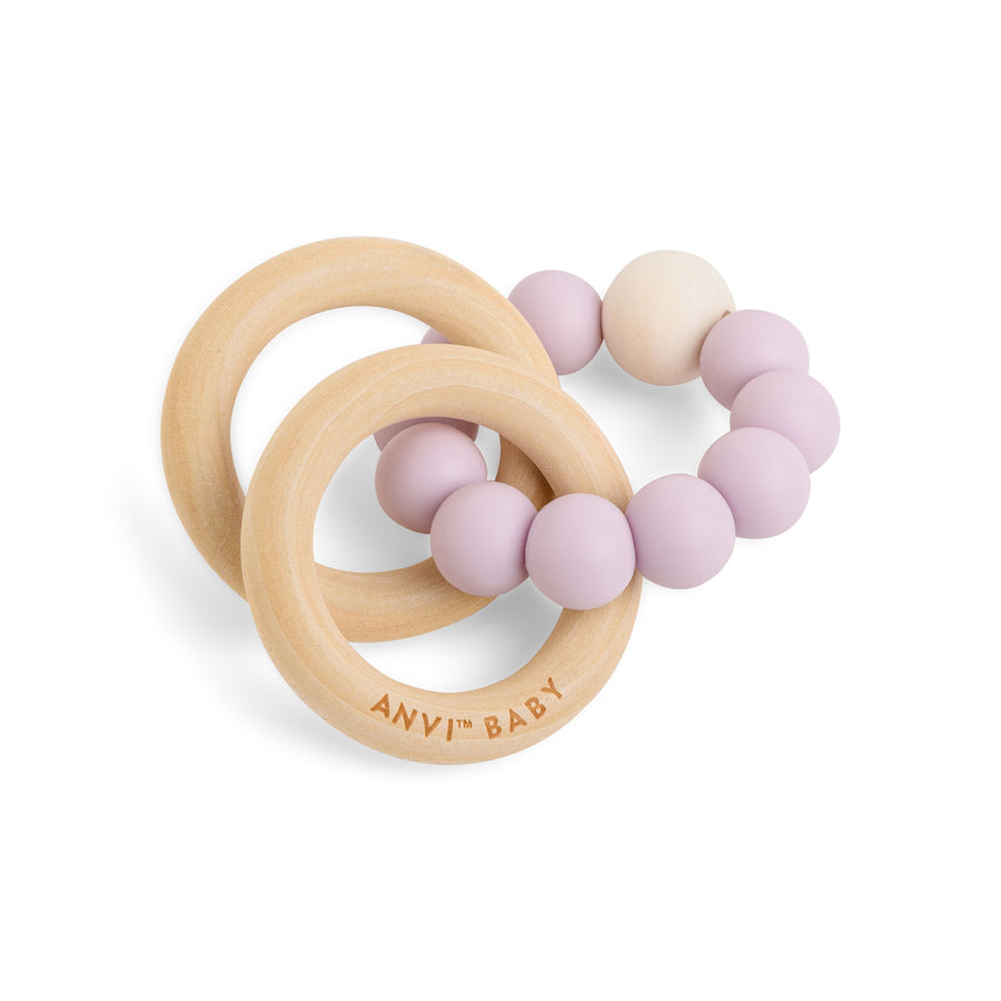 Wood and Silicone Teether - Lavenders Blue