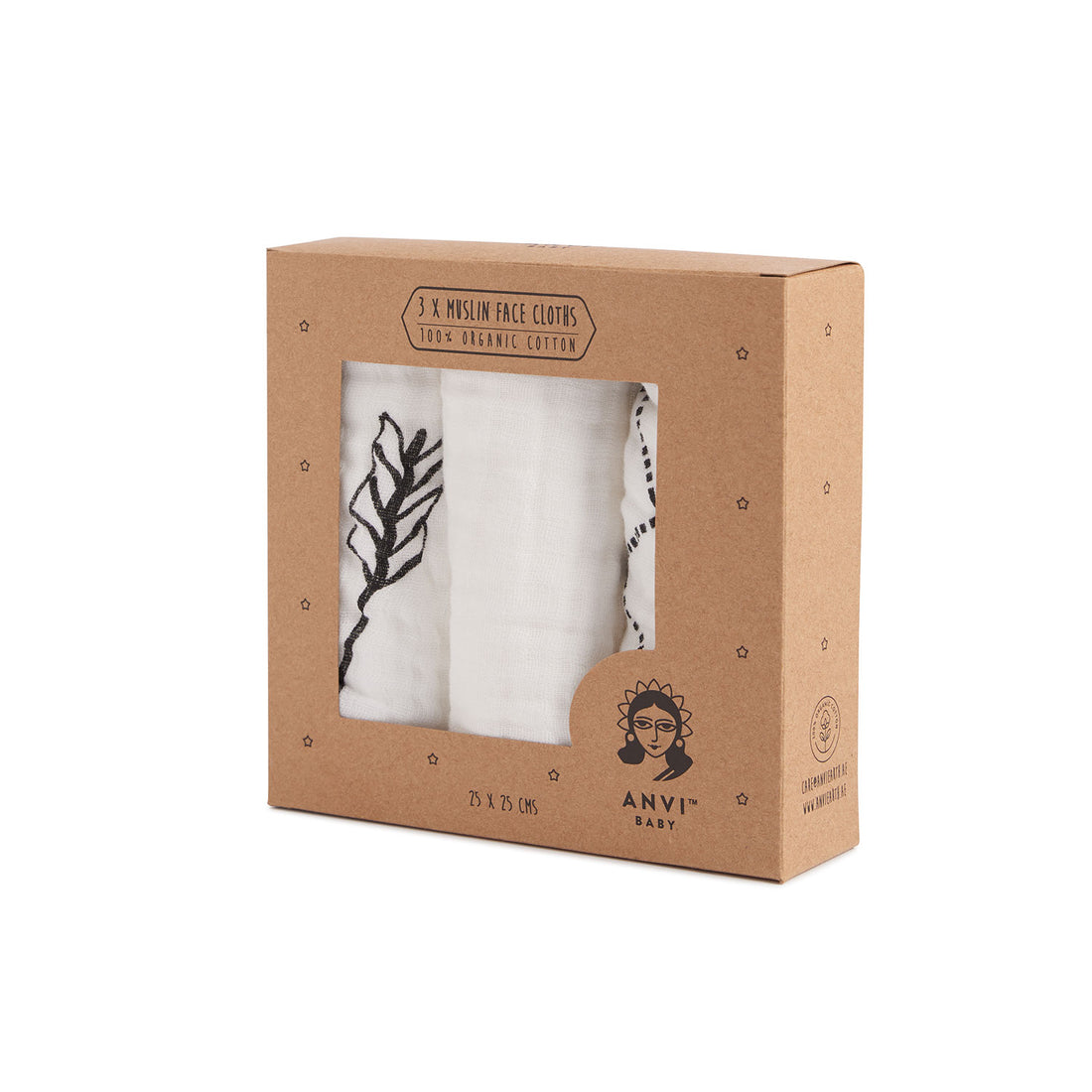 Baby Face Cloth | 100% Organic | Set of 3 | Keen Arrows