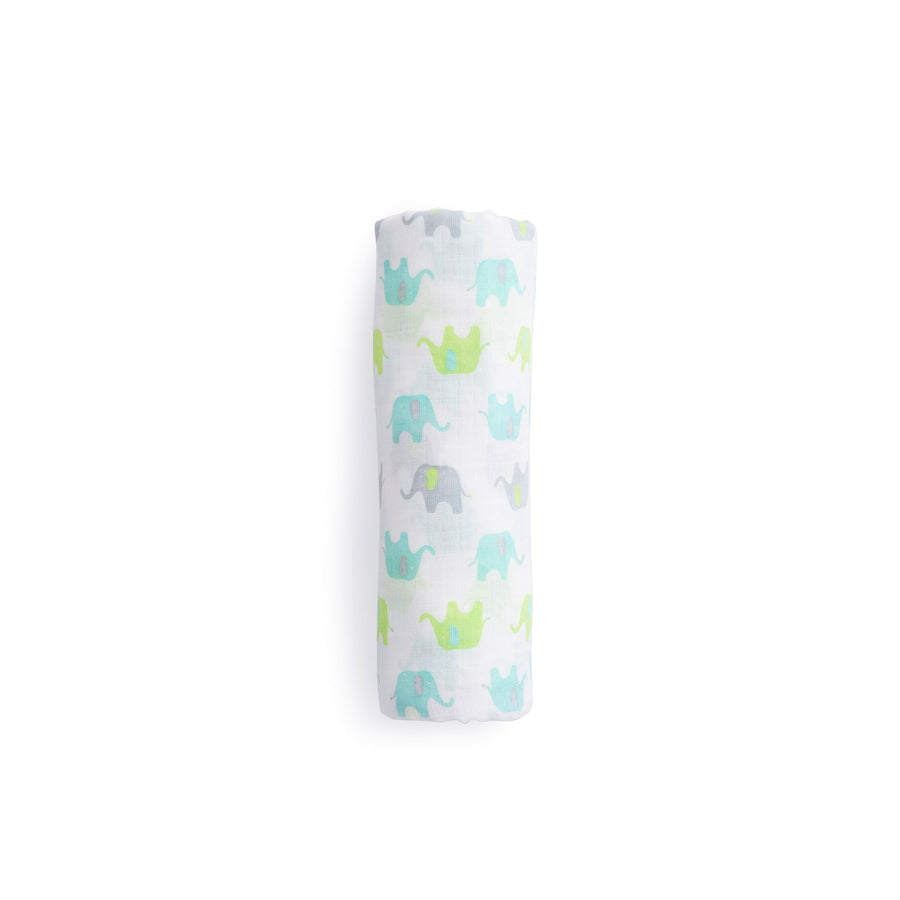 100% Organic Cotton Muslin Swaddle Wrap | Tusker Tales